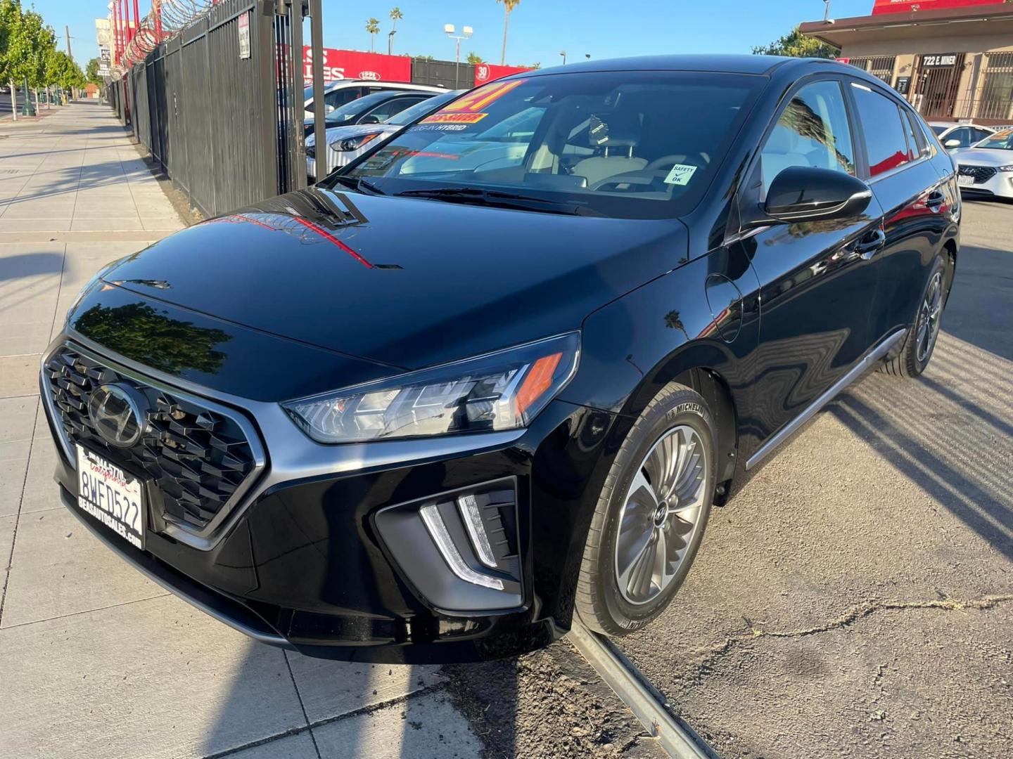 2021 BLACK /GRAY Hyundai Ioniq Plug-In Hybrid (KMHC75LD2MU) , located at 744 E Miner Ave, Stockton, CA, 95202, (209) 944-5770, 37.956863, -121.282082 - PLUS TAXES AND FEES - Photo#2